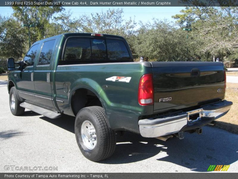 Dark Hunter Green Metallic / Medium Graphite 1999 Ford F250 Super Duty XLT Crew Cab 4x4