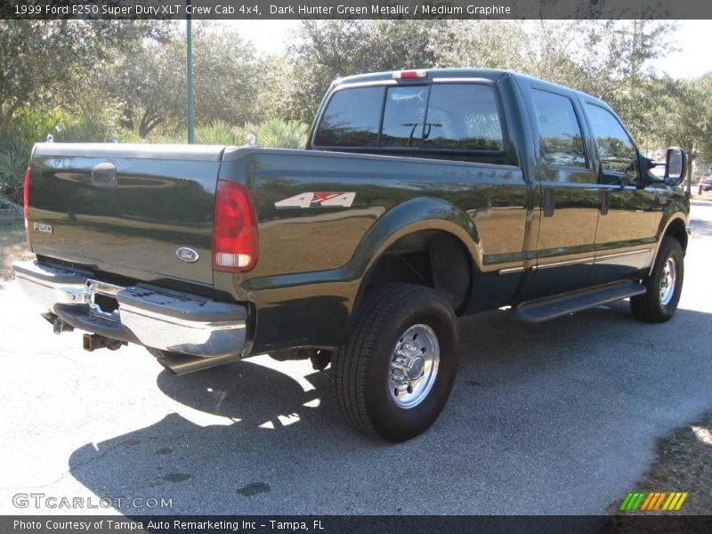 Dark Hunter Green Metallic / Medium Graphite 1999 Ford F250 Super Duty XLT Crew Cab 4x4