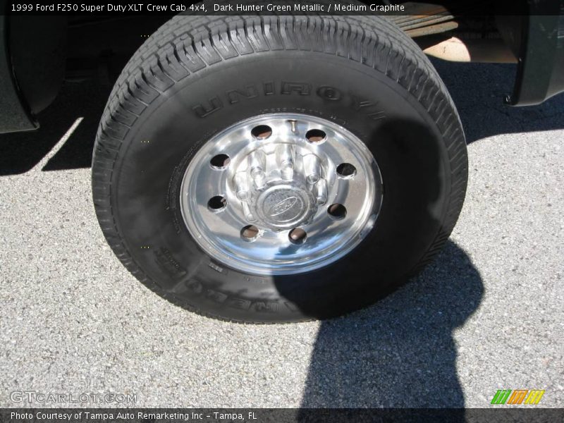 Dark Hunter Green Metallic / Medium Graphite 1999 Ford F250 Super Duty XLT Crew Cab 4x4