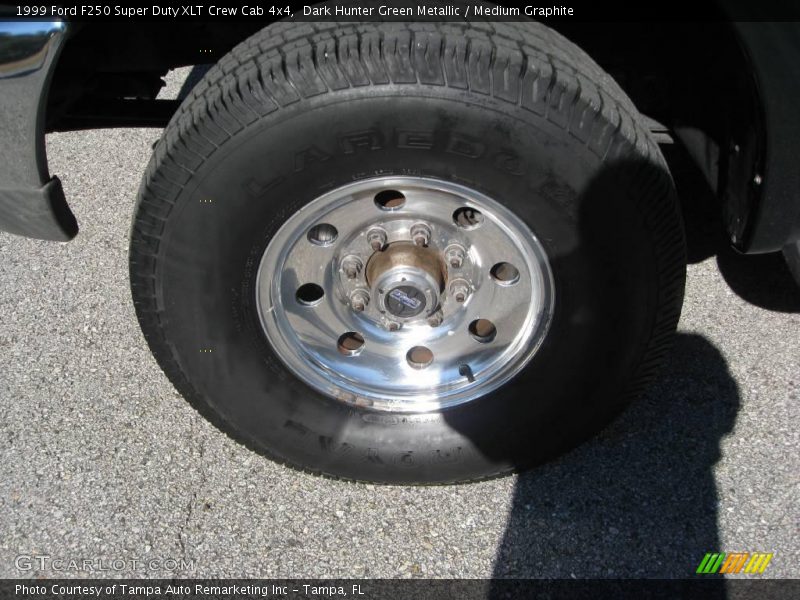 Dark Hunter Green Metallic / Medium Graphite 1999 Ford F250 Super Duty XLT Crew Cab 4x4