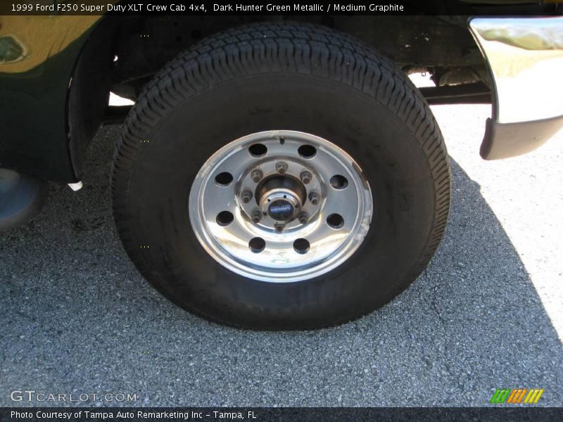 Dark Hunter Green Metallic / Medium Graphite 1999 Ford F250 Super Duty XLT Crew Cab 4x4