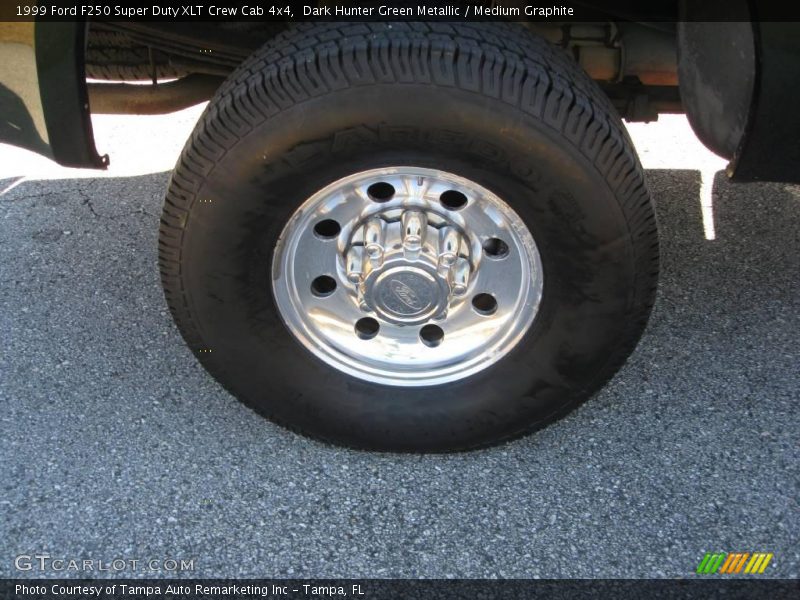 Dark Hunter Green Metallic / Medium Graphite 1999 Ford F250 Super Duty XLT Crew Cab 4x4