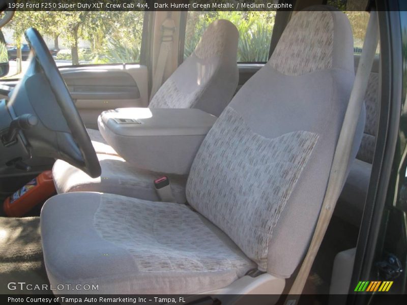 Dark Hunter Green Metallic / Medium Graphite 1999 Ford F250 Super Duty XLT Crew Cab 4x4