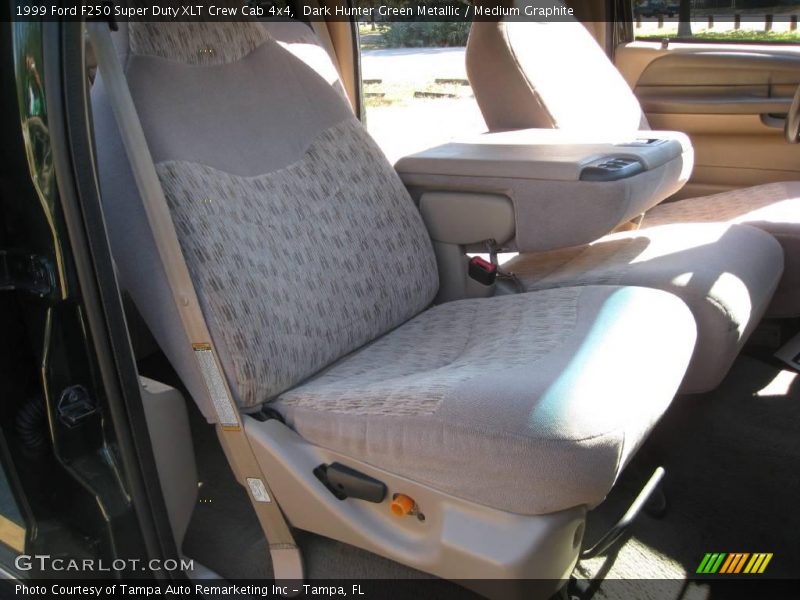 Dark Hunter Green Metallic / Medium Graphite 1999 Ford F250 Super Duty XLT Crew Cab 4x4