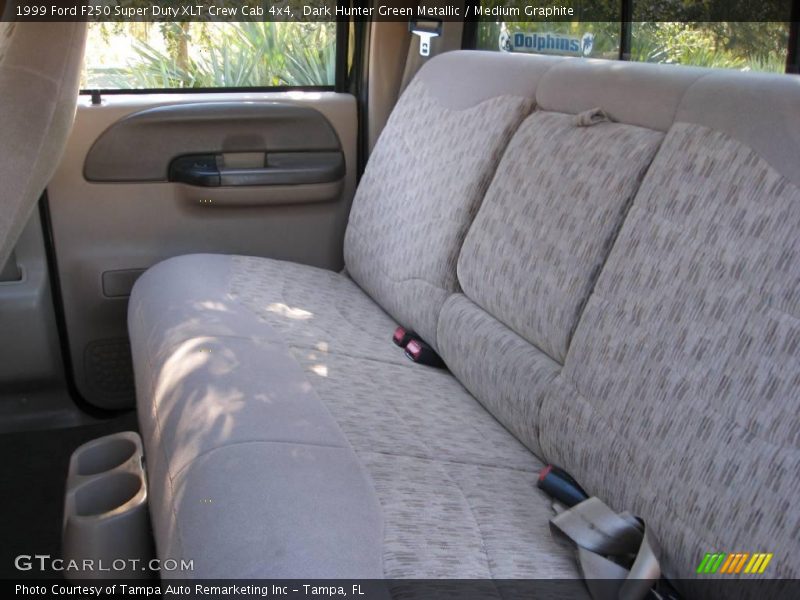 Dark Hunter Green Metallic / Medium Graphite 1999 Ford F250 Super Duty XLT Crew Cab 4x4