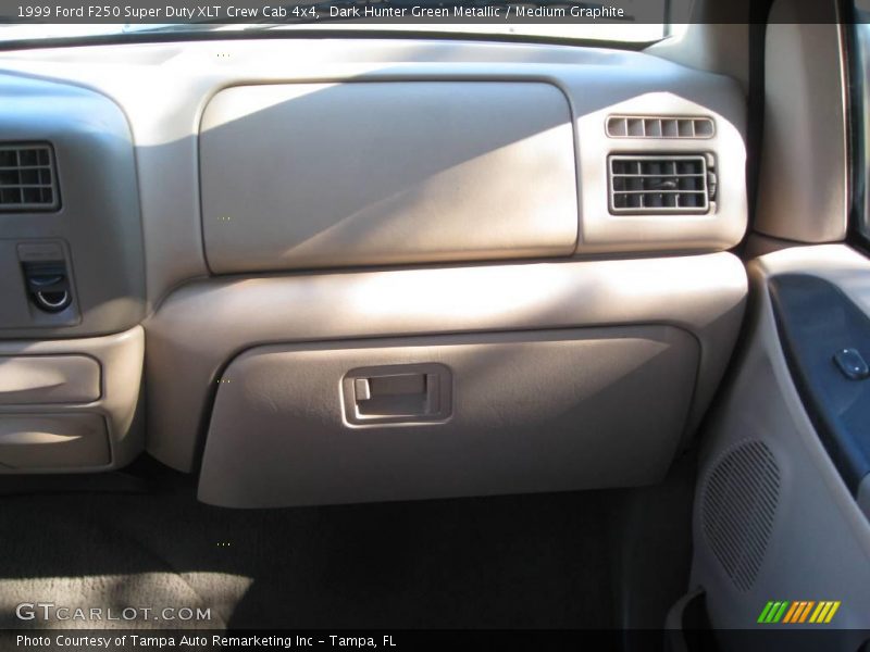 Dark Hunter Green Metallic / Medium Graphite 1999 Ford F250 Super Duty XLT Crew Cab 4x4
