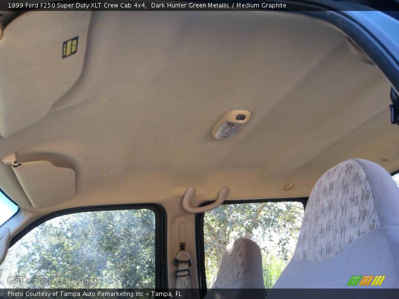 Dark Hunter Green Metallic / Medium Graphite 1999 Ford F250 Super Duty XLT Crew Cab 4x4