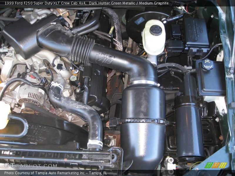 Dark Hunter Green Metallic / Medium Graphite 1999 Ford F250 Super Duty XLT Crew Cab 4x4
