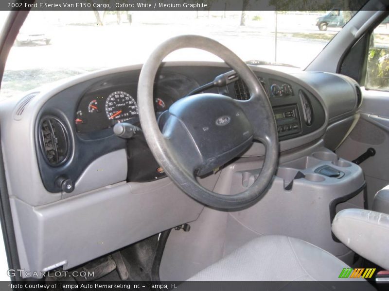 Oxford White / Medium Graphite 2002 Ford E Series Van E150 Cargo