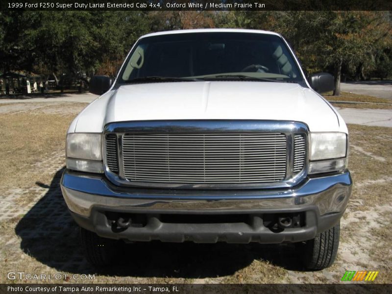 Oxford White / Medium Prairie Tan 1999 Ford F250 Super Duty Lariat Extended Cab 4x4