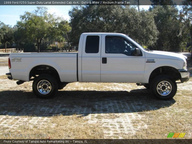 Oxford White / Medium Prairie Tan 1999 Ford F250 Super Duty Lariat Extended Cab 4x4