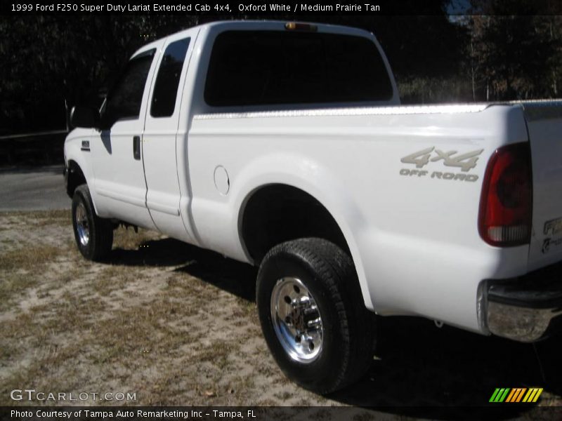 Oxford White / Medium Prairie Tan 1999 Ford F250 Super Duty Lariat Extended Cab 4x4