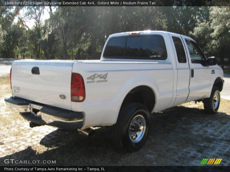 Oxford White / Medium Prairie Tan 1999 Ford F250 Super Duty Lariat Extended Cab 4x4