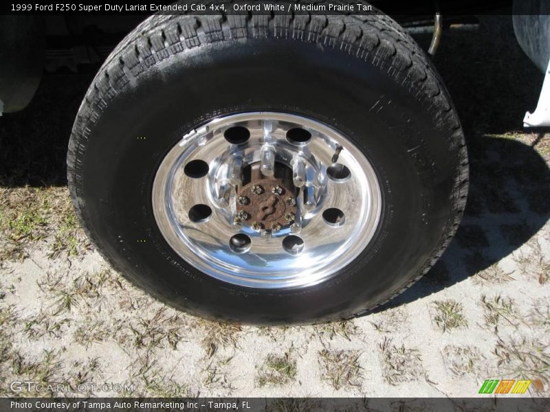 Oxford White / Medium Prairie Tan 1999 Ford F250 Super Duty Lariat Extended Cab 4x4