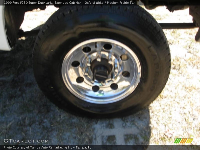 Oxford White / Medium Prairie Tan 1999 Ford F250 Super Duty Lariat Extended Cab 4x4