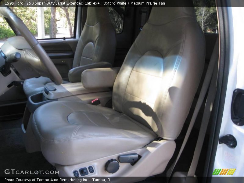 Oxford White / Medium Prairie Tan 1999 Ford F250 Super Duty Lariat Extended Cab 4x4