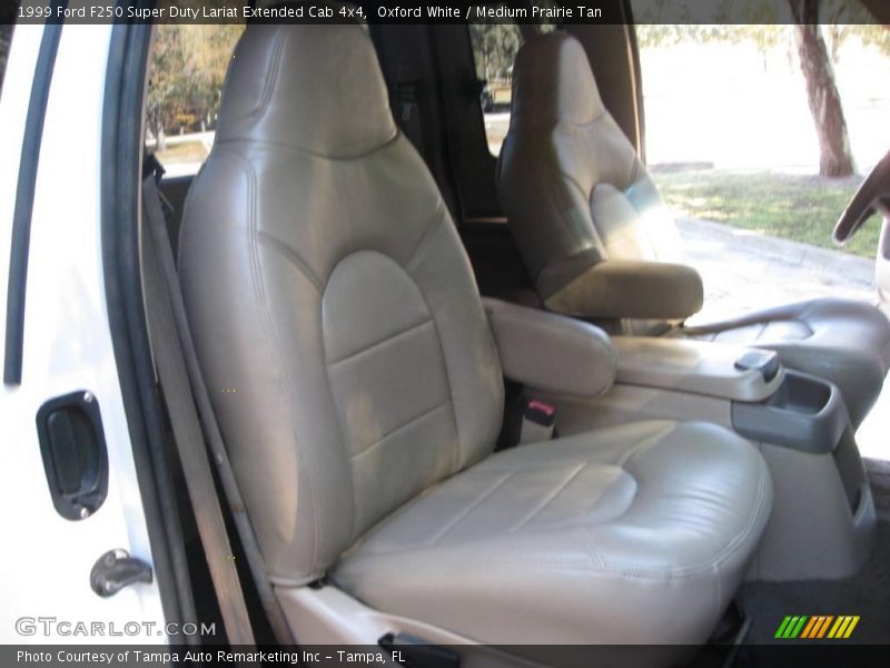 Oxford White / Medium Prairie Tan 1999 Ford F250 Super Duty Lariat Extended Cab 4x4