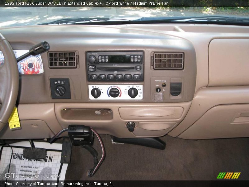 Oxford White / Medium Prairie Tan 1999 Ford F250 Super Duty Lariat Extended Cab 4x4