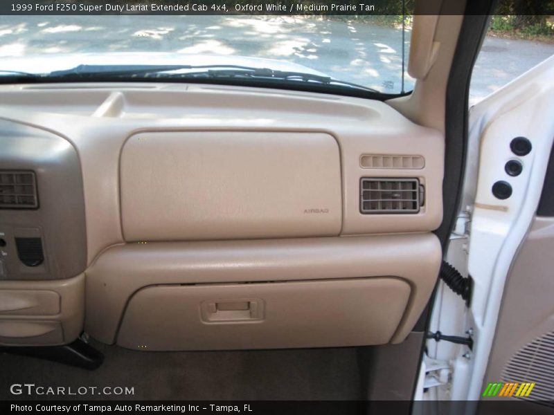 Oxford White / Medium Prairie Tan 1999 Ford F250 Super Duty Lariat Extended Cab 4x4