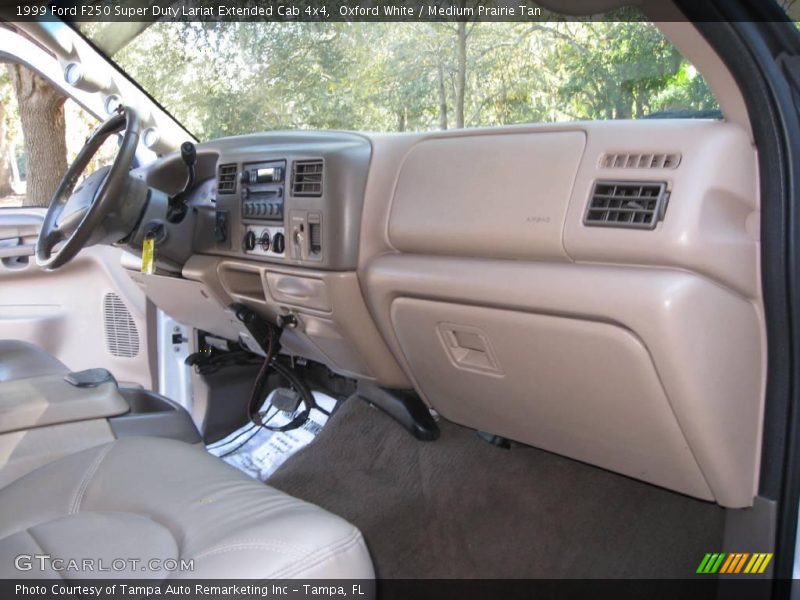 Oxford White / Medium Prairie Tan 1999 Ford F250 Super Duty Lariat Extended Cab 4x4