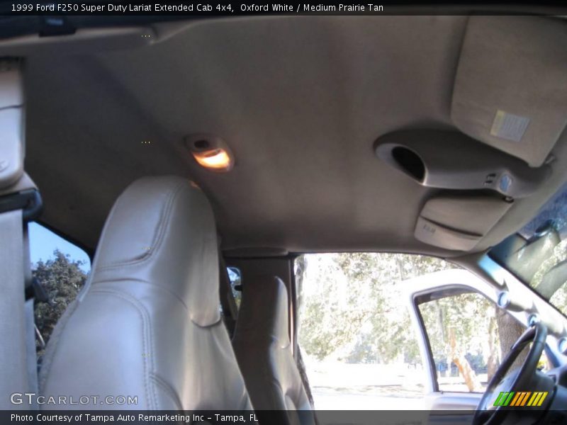 Oxford White / Medium Prairie Tan 1999 Ford F250 Super Duty Lariat Extended Cab 4x4