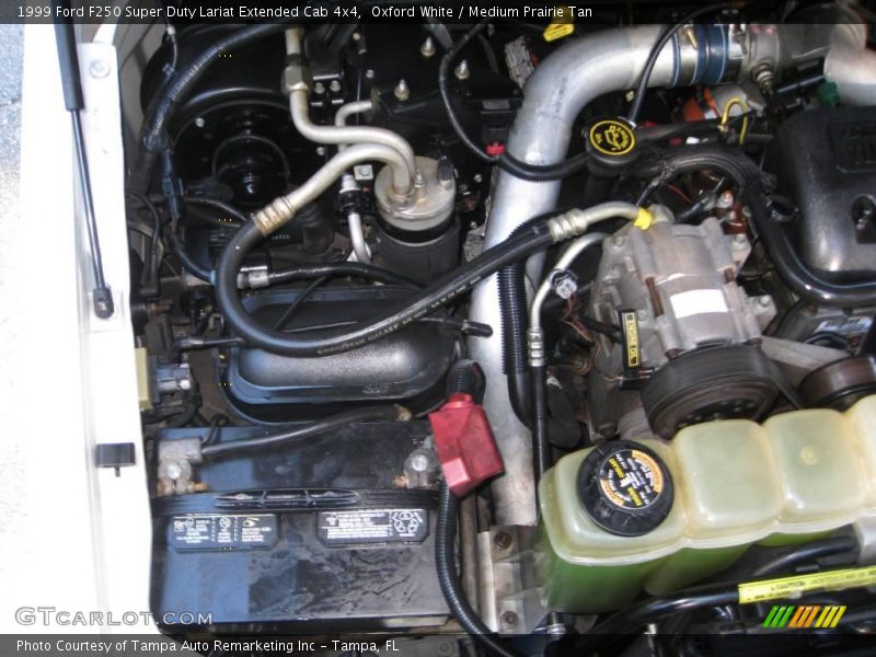 Oxford White / Medium Prairie Tan 1999 Ford F250 Super Duty Lariat Extended Cab 4x4