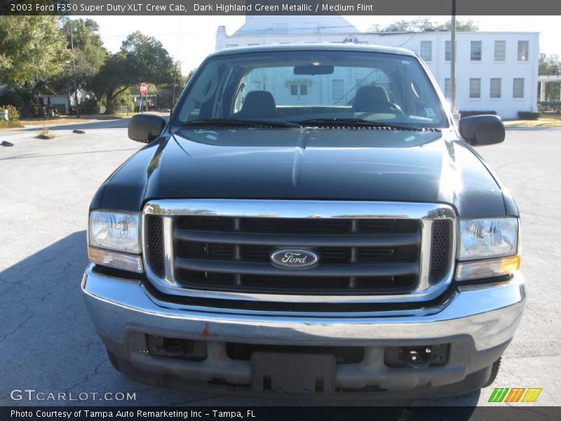Dark Highland Green Metallic / Medium Flint 2003 Ford F350 Super Duty XLT Crew Cab