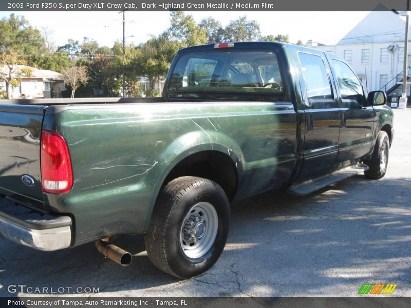 Dark Highland Green Metallic / Medium Flint 2003 Ford F350 Super Duty XLT Crew Cab