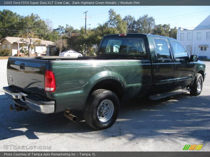Dark Highland Green Metallic / Medium Flint 2003 Ford F350 Super Duty XLT Crew Cab