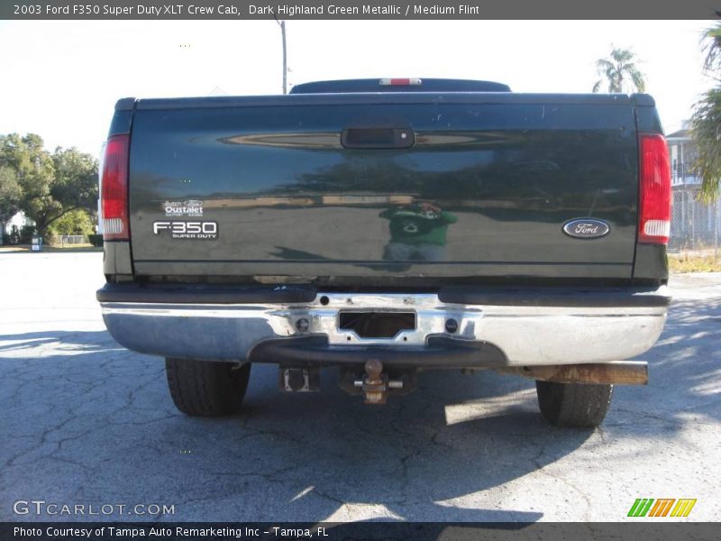 Dark Highland Green Metallic / Medium Flint 2003 Ford F350 Super Duty XLT Crew Cab
