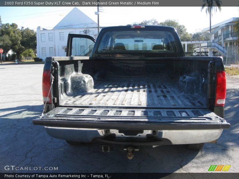 Dark Highland Green Metallic / Medium Flint 2003 Ford F350 Super Duty XLT Crew Cab
