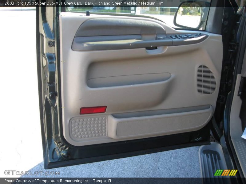 Dark Highland Green Metallic / Medium Flint 2003 Ford F350 Super Duty XLT Crew Cab
