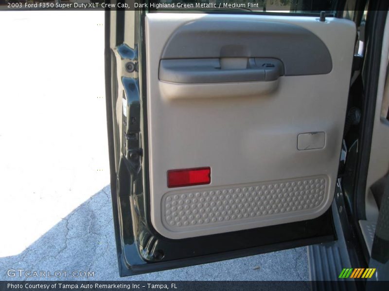 Dark Highland Green Metallic / Medium Flint 2003 Ford F350 Super Duty XLT Crew Cab