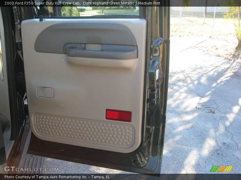 Dark Highland Green Metallic / Medium Flint 2003 Ford F350 Super Duty XLT Crew Cab