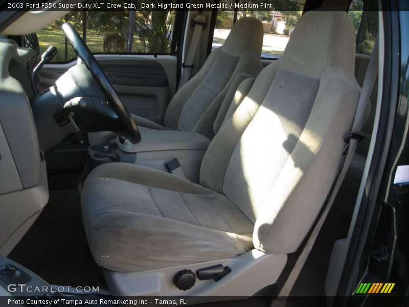 Dark Highland Green Metallic / Medium Flint 2003 Ford F350 Super Duty XLT Crew Cab