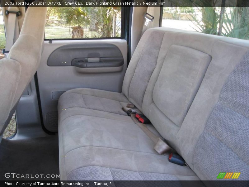 Dark Highland Green Metallic / Medium Flint 2003 Ford F350 Super Duty XLT Crew Cab