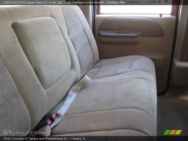 Dark Highland Green Metallic / Medium Flint 2003 Ford F350 Super Duty XLT Crew Cab