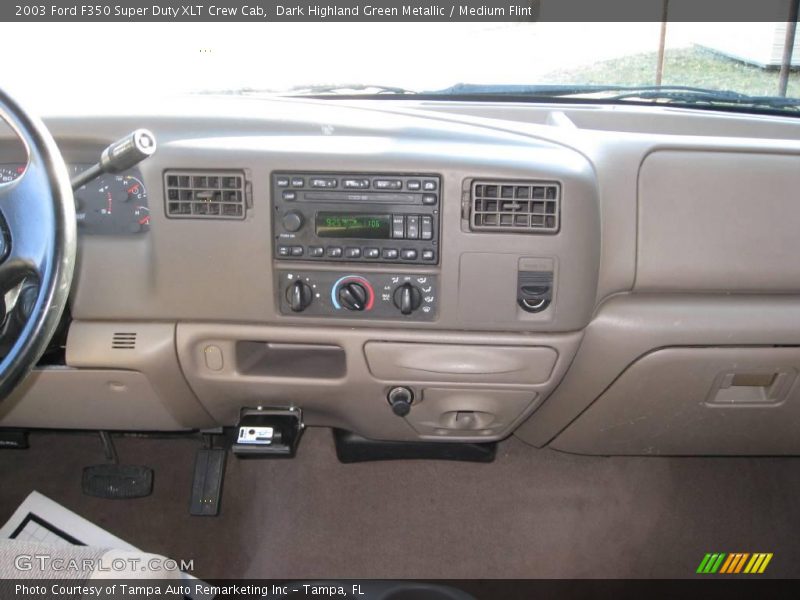 Dark Highland Green Metallic / Medium Flint 2003 Ford F350 Super Duty XLT Crew Cab