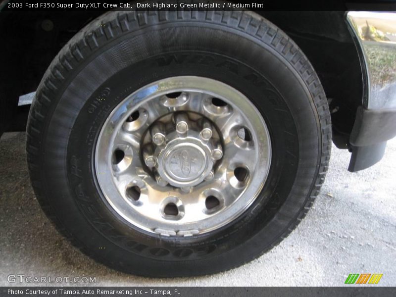 Dark Highland Green Metallic / Medium Flint 2003 Ford F350 Super Duty XLT Crew Cab