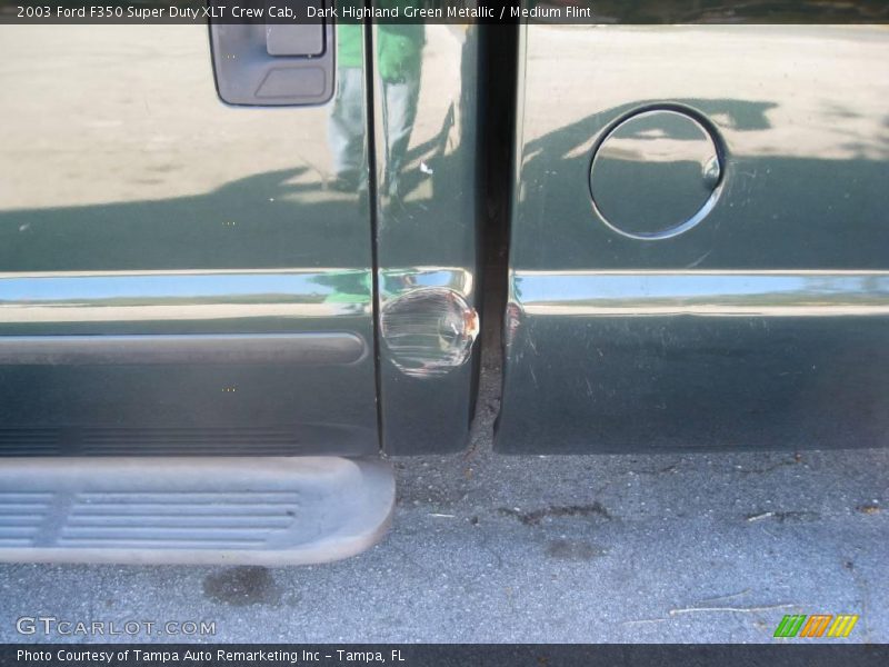 Dark Highland Green Metallic / Medium Flint 2003 Ford F350 Super Duty XLT Crew Cab