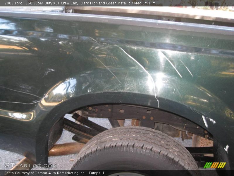 Dark Highland Green Metallic / Medium Flint 2003 Ford F350 Super Duty XLT Crew Cab