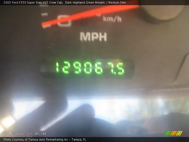 Dark Highland Green Metallic / Medium Flint 2003 Ford F350 Super Duty XLT Crew Cab