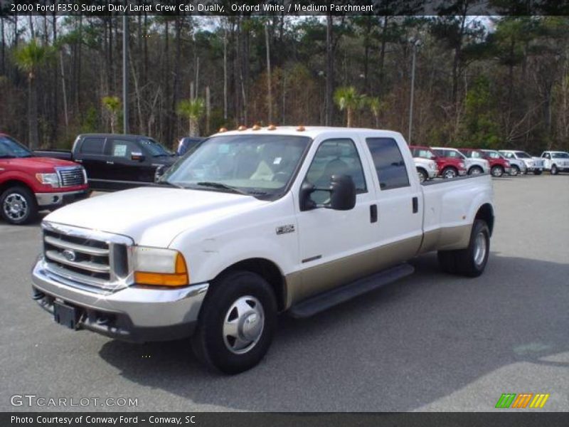 Oxford White / Medium Parchment 2000 Ford F350 Super Duty Lariat Crew Cab Dually