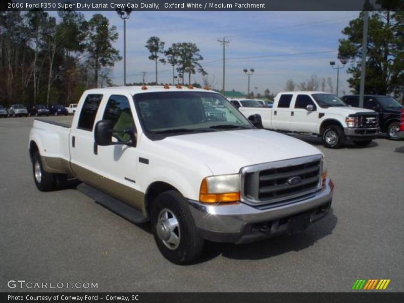 Oxford White / Medium Parchment 2000 Ford F350 Super Duty Lariat Crew Cab Dually