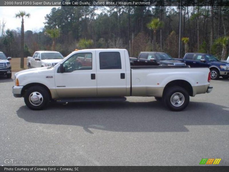 Oxford White / Medium Parchment 2000 Ford F350 Super Duty Lariat Crew Cab Dually