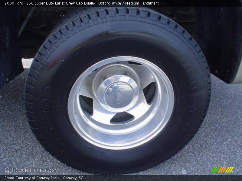 Oxford White / Medium Parchment 2000 Ford F350 Super Duty Lariat Crew Cab Dually