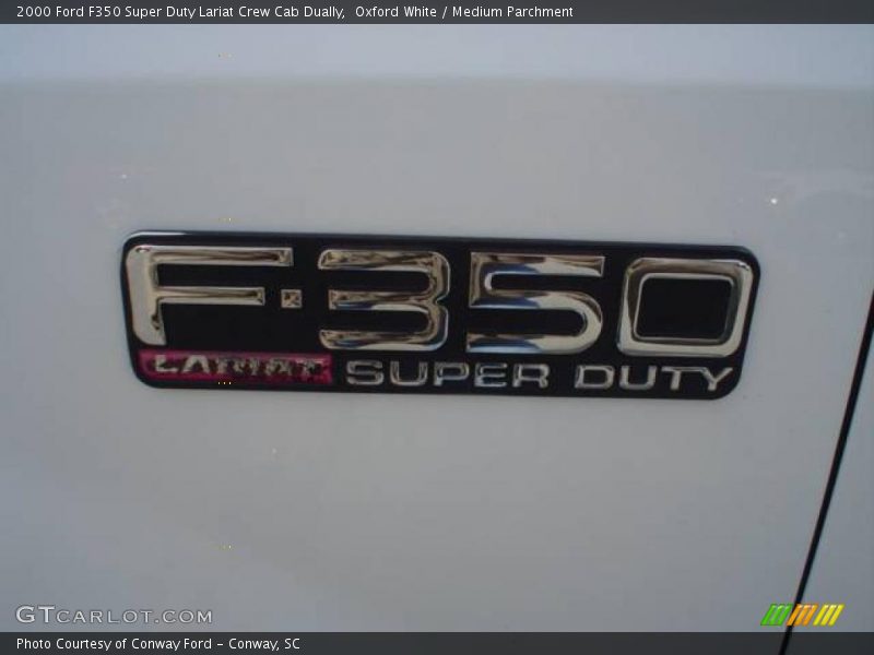 Oxford White / Medium Parchment 2000 Ford F350 Super Duty Lariat Crew Cab Dually