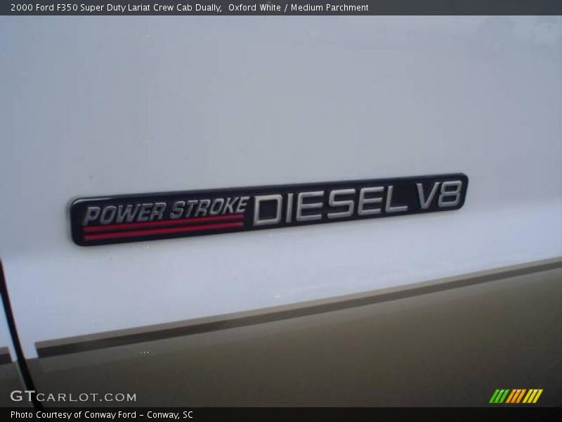 Oxford White / Medium Parchment 2000 Ford F350 Super Duty Lariat Crew Cab Dually