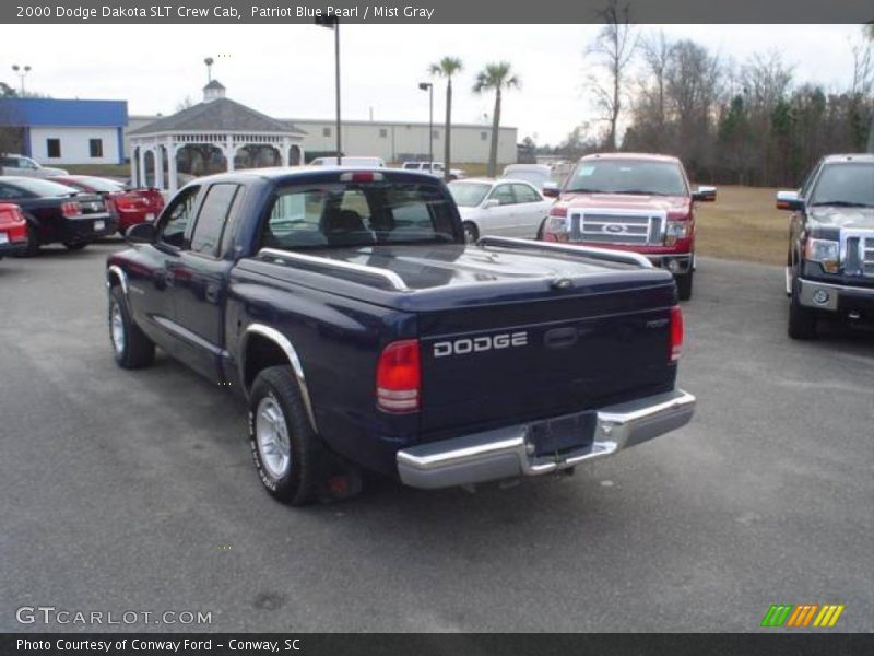 Patriot Blue Pearl / Mist Gray 2000 Dodge Dakota SLT Crew Cab