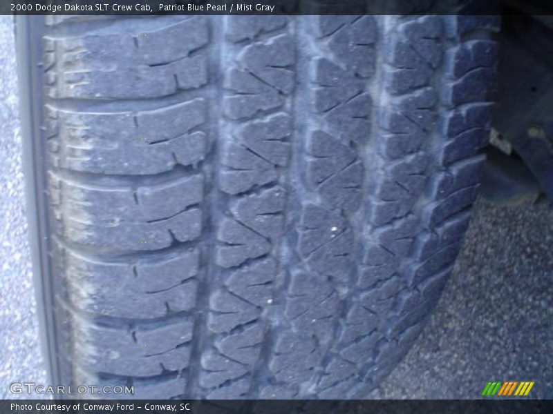 Patriot Blue Pearl / Mist Gray 2000 Dodge Dakota SLT Crew Cab